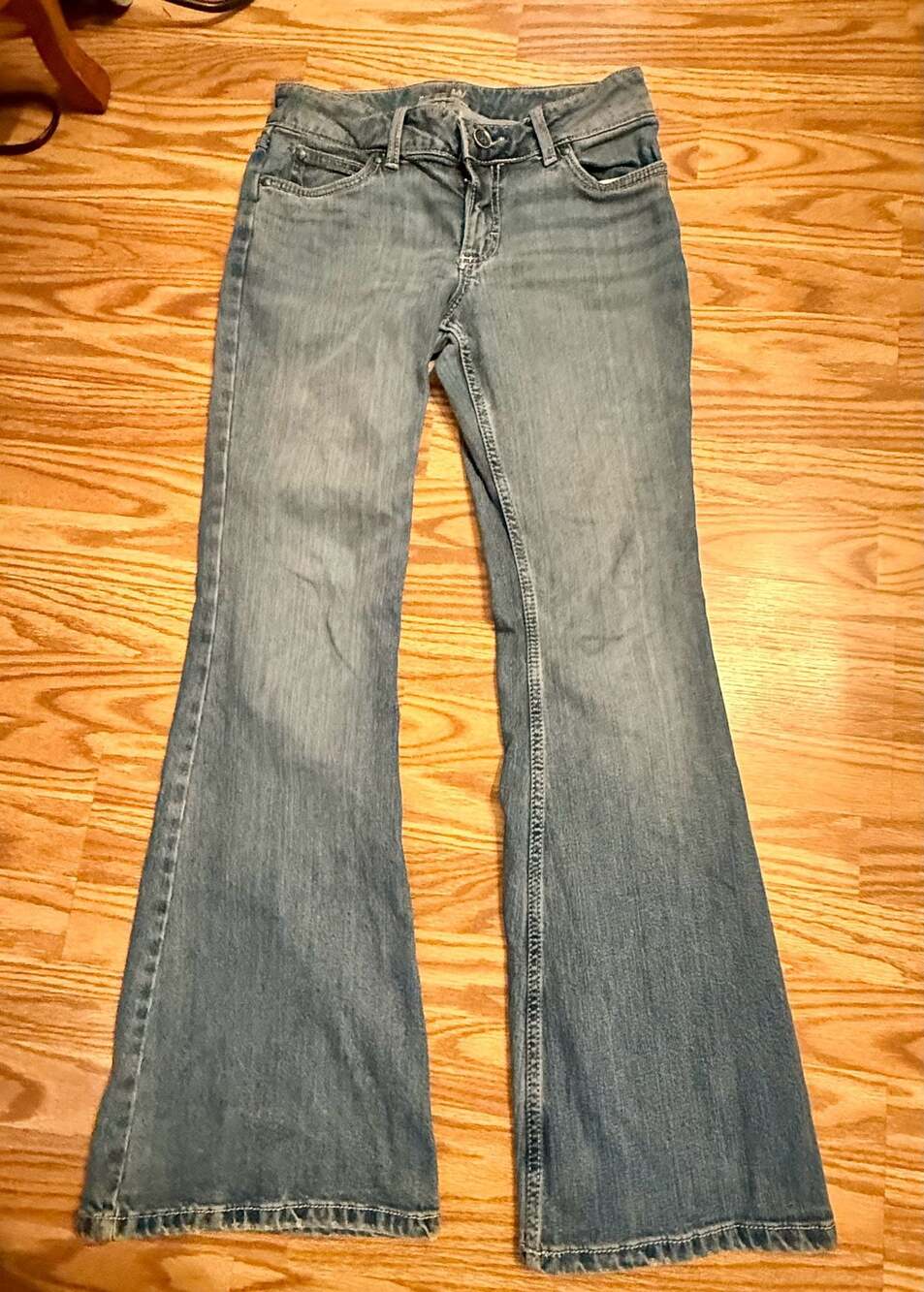 Wrangler Flare Leg Denim Jeans Light Wash Size 3/4 x 32